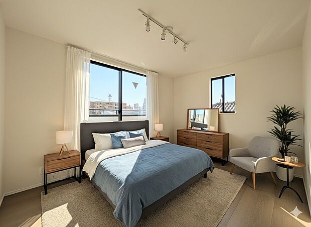 【洋室】充実した生活は伸びやかな居室空間から始まります。快適に・伸びやかに。心の潤いを求める方々へ。