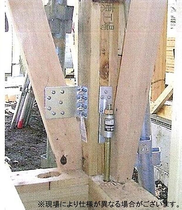 木材の乾燥や湿気などにより、絶えず伸縮の影響を受ける木造建築。これにより、従来の製品では建物の梁と梁をつなぐボルトの緩みは避けられない現象でした。そこでサンファースト工法では特許金物「カワダ…