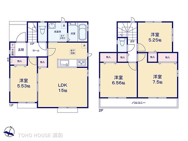 【間取-G号棟-】全棟4LDK