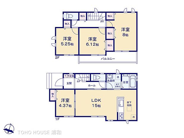 【間取-B号棟-】全棟4LDK