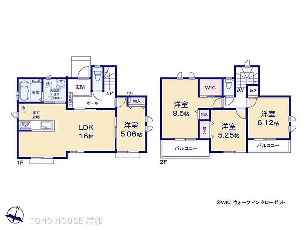 【間取-F号棟-】全棟4LDK