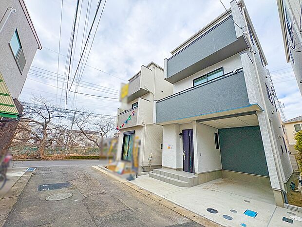 B号棟【前面道路】車の通行が少ないので、静かな住環境を維持することができます。