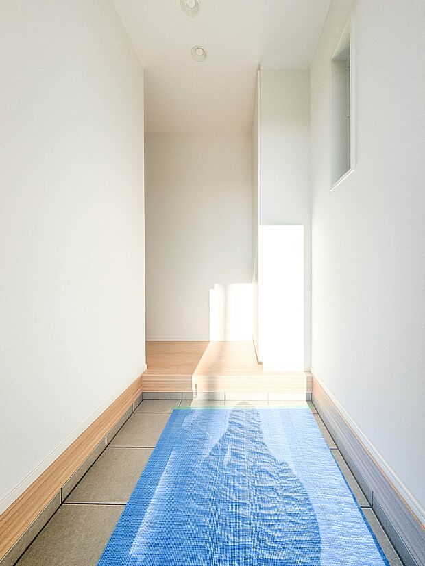 【玄関】玄関はおうちの顔と言われます。玄関アプローチは、外観デザインの印象を左右します。ご家族の個性を出しながら、素敵な玄関でお客様をお迎えしてください。