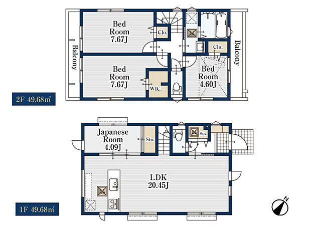 【間取り図】土地面積100.59m2　建物面積99.36m2