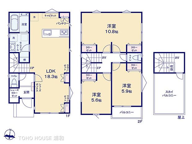 B号棟 図面と異なる場合は現況を優先