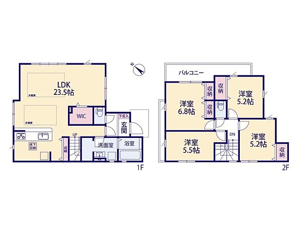 【間取り図】　LDK【19.1帖+コンセプトルー4.4帖】