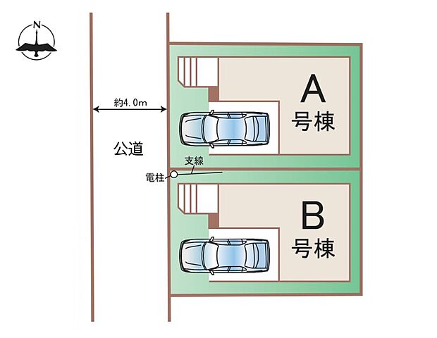 【区画図】キレイな整形地です。