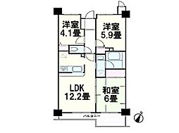 ライオンズマンション川口南 3LDKの間取図画像