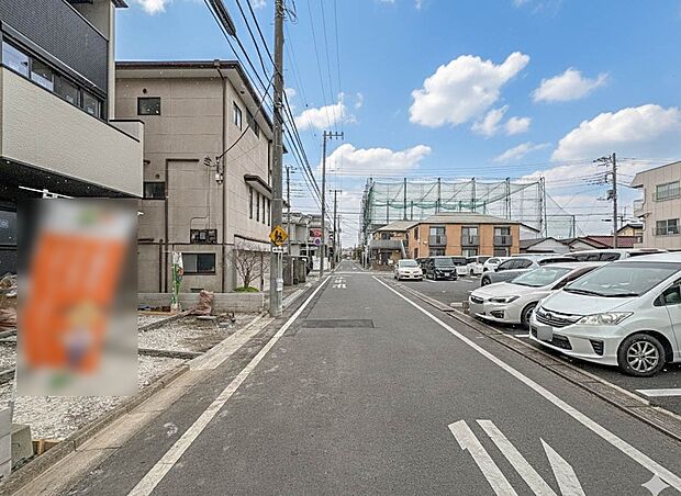 【前面道路6ｍ】車の通行が少ないので、静かな住環境を維持することができます。