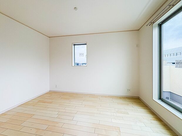 1号棟【寝室8帖】充実した生活は伸びやかな居室空間から始まります。快適に・伸びやかに。心の潤いを求める方々へ。