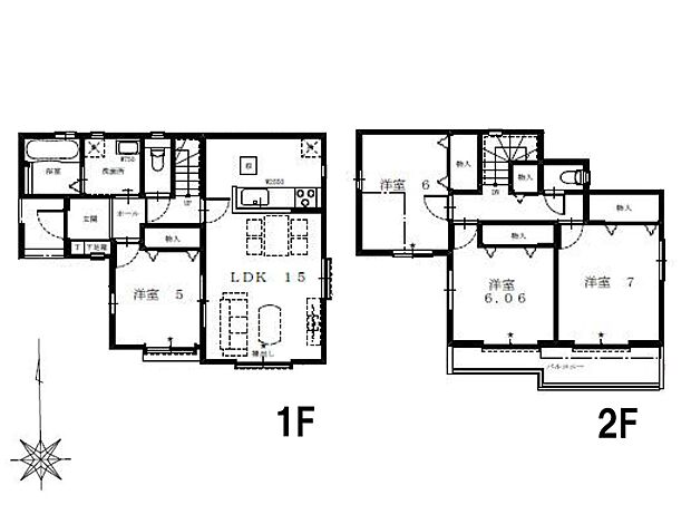 【間取り図】土地面積101.70m2 建物面積94.81m2
