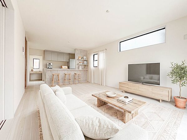 【LDK17帖】シンプルなデザインの家は風情がある。住む人のこだわりを感じる。外観も内装もいたってシンプル。居心地がよく、家事や趣味、子育てなどにも集中できる。家も人間も熟成するほどシンプル…
