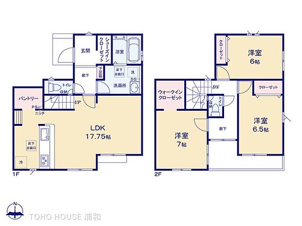 1号棟 3LDK 土地面積108.73m2 建物面積99.37m2