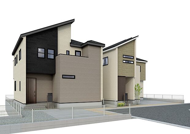 【外観】※イメージパース図 家族の温かさと陽光の暖かさ、楽しい毎日と明るい未来を予感させる「空間が織り成すひとつ先の住み心地」を演出します。