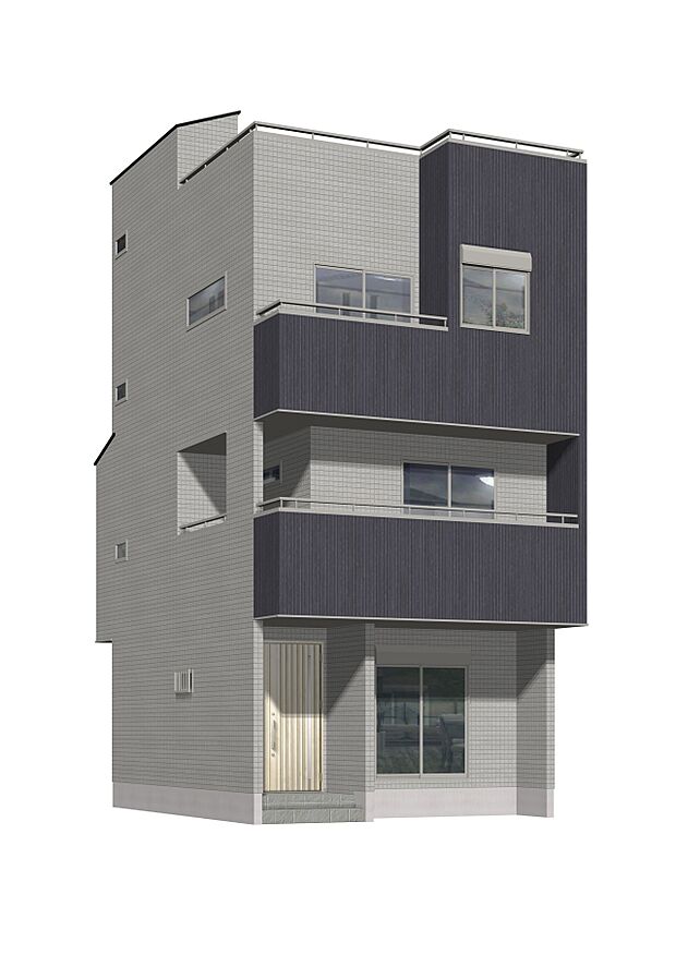 【完成予想図】完成予想図です。建築中は、現地のご見学に加えて近隣の完成物件をご覧いただき、イメージを掴んでいただけるようご案内いたします。