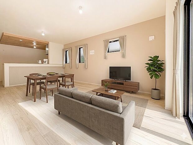 【LDK18帖】シンプルなデザインの家は風情がある。住む人のこだわりを感じる。外観も内装もいたってシンプル。居心地がよく、家事や趣味、子育てなどにも集中できる。家も人間も熟成するほどシンプル…