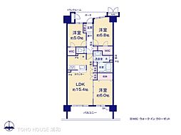 ビィオルド戸田公園 3LDKの間取図画像
