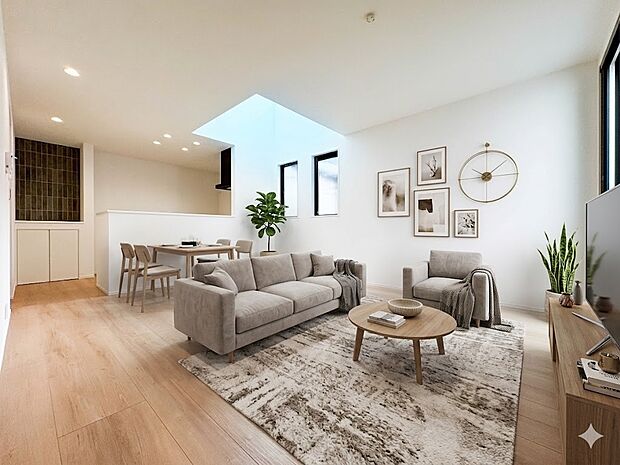 【LDK16.2帖】シンプルなデザインの家は風情がある。住む人のこだわりを感じる。＊CGにより家具を配置しております。家具等は付帯しません