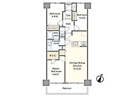 ライオンズマンション大宮指扇壱番館 3LDKの間取図画像