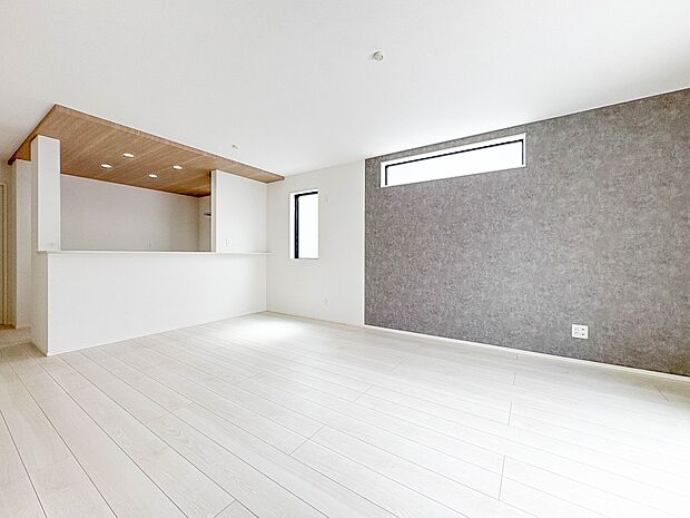 1号棟【LDK16.5帖×アクセントクロス】しっかりとした広さがあるのでルームメイク自由自在!