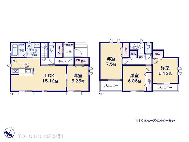 【間取】4LDK 主寝室約7.5帖