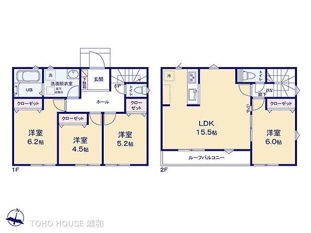 5号棟　4LDK　土地面積112.3m2　建物面積91.91m2