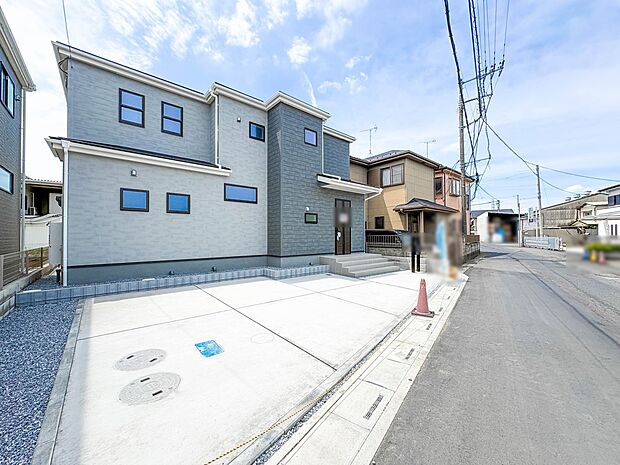 1号棟【前面道路】車の通行が少ないので、静かな住環境を維持することができます。