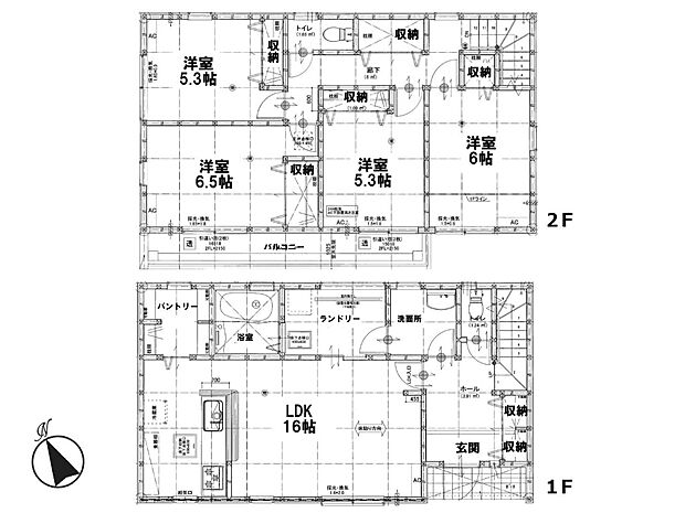 4LDK 土地面積162.71m2 建物面積106.82m2