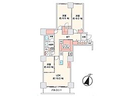ノースピア上落合2号棟 3LDKの間取図画像