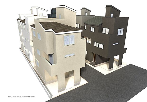 【完成予想図】完成予想図です。建築中は、現地のご見学に加えて近隣の完成物件をご覧いただき、イメージを掴んでいただけるようご案内いたします。