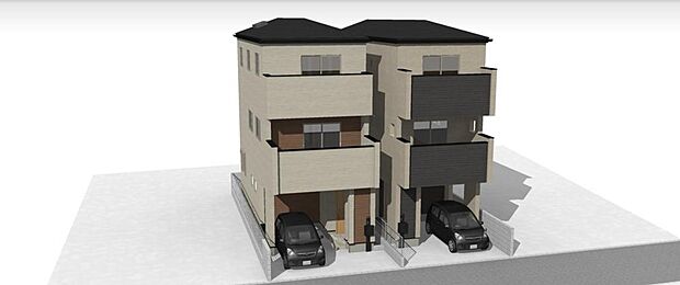 【完成予想図】建築中は現地のご見学に加えて近隣の完成物件をご覧いただき、イメージを掴んでいただけるようご案内いたします。