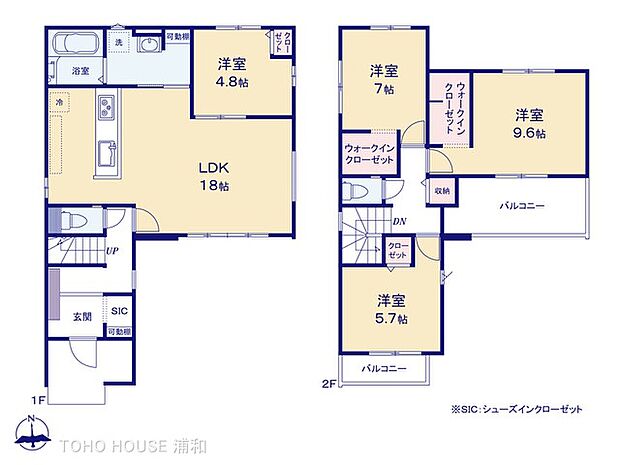 1号棟　土地面積116.33m2　建物面積113.47m2