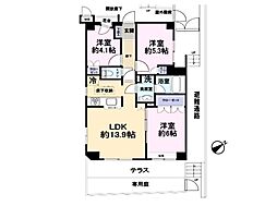 ルネステージ浦和 3LDKの間取図画像