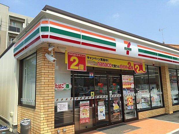 コンビニ 450m セブンイレブン川口辻店