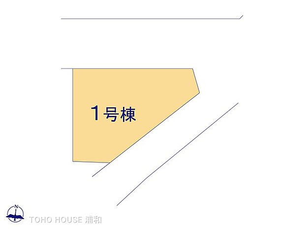 【区画図】陽当たり良好な3方角地です!