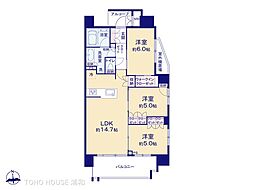 ネバーランド川口本町メルディア 3LDKの間取図画像