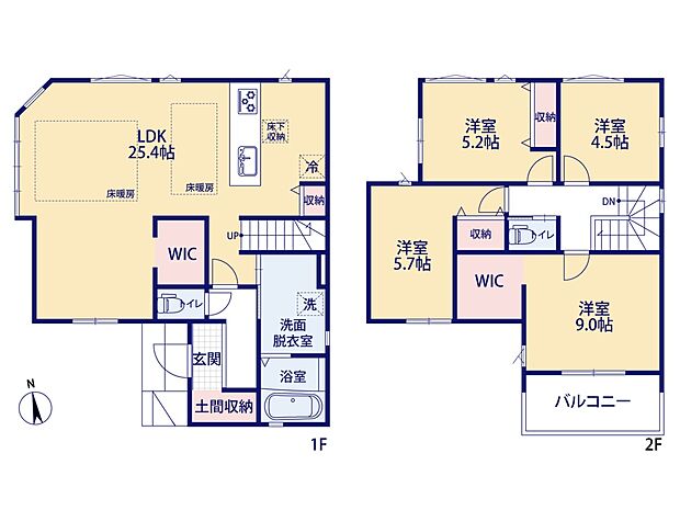 【間取り図】4LDK LDK25.4帖