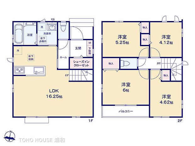 【間取-1-C号棟-】家事動線の良さとリビング横長が好みのお客様にはピッタリの間取です。