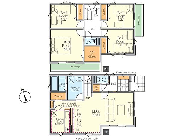 【間取り図】建物面積108.47m2 4LDK