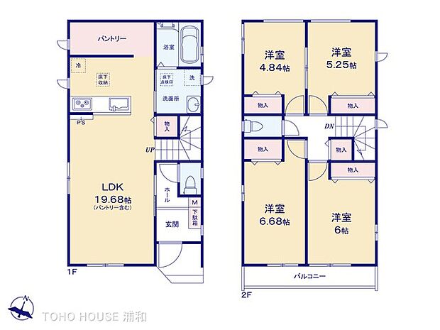 G号棟　【間取り図】建物面積98.33m2｜　　土地面積100.29m2