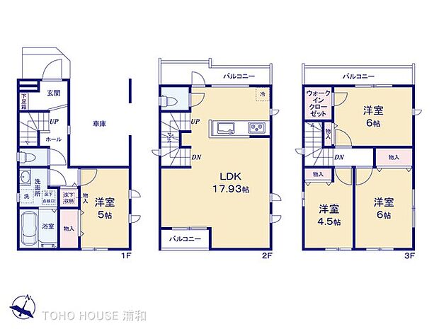 【C号棟：間取り図】4LDK「LDK17.93帖」