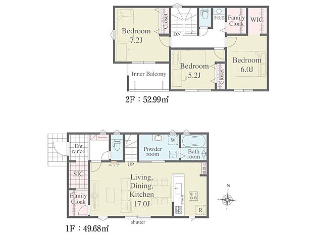 9号棟　3LDK　土地面積111.06m2　建物面積102.67m2