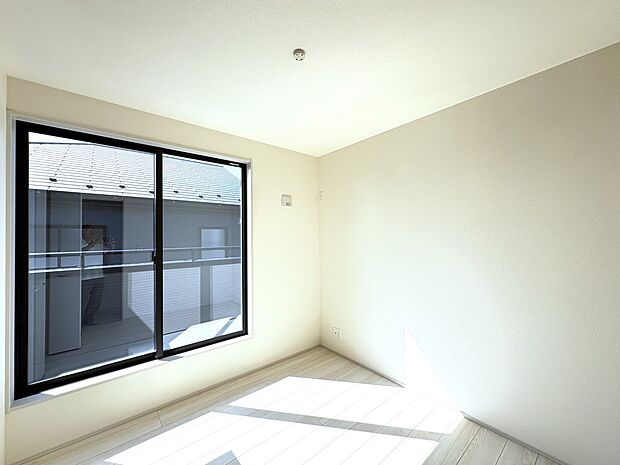 【1号棟 洋室4.5帖】2階2部屋に東南向きバルコニー付き・全室に収納クローゼットを完備