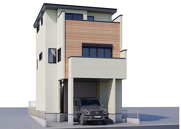 【完成予想図】建築中は現地のご見学に加えて近隣の完成物件をご覧いただき、イメージを掴んでいただけるようご案内いたします。
