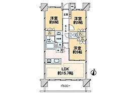 エクセレントシティ西川口サウスコート 3LDKの間取図画像