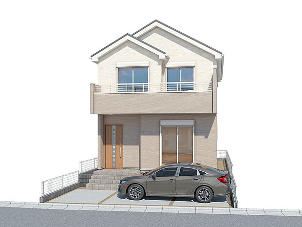 【完成予想図】建築中は現地のご見学に加えて近隣の完成物件をご覧いただき、イメージを掴んでいただけるようご案内いたします。