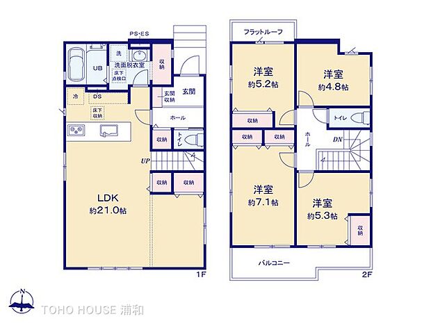 4LDK 土地面積147.46m2 建物面積105.54m2