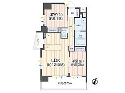 センチュリー武蔵浦和 2LDKの間取図画像
