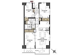 サンハイツ川口 3LDKの間取図画像