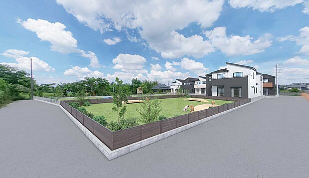 【完成予想図】建築中は現地のご見学に加えて近隣の完成物件をご覧いただき、イメージを掴んでいただけるようご案内いたします。